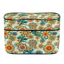 Yuyamidu Yellow Dahlia RV Trailer Propane Tank Cover Fit for Dual 20lb Tanks, Decor Replacement Covers for RV/Trailer/Camper, Weather Resistant Propane Tank Cover Table