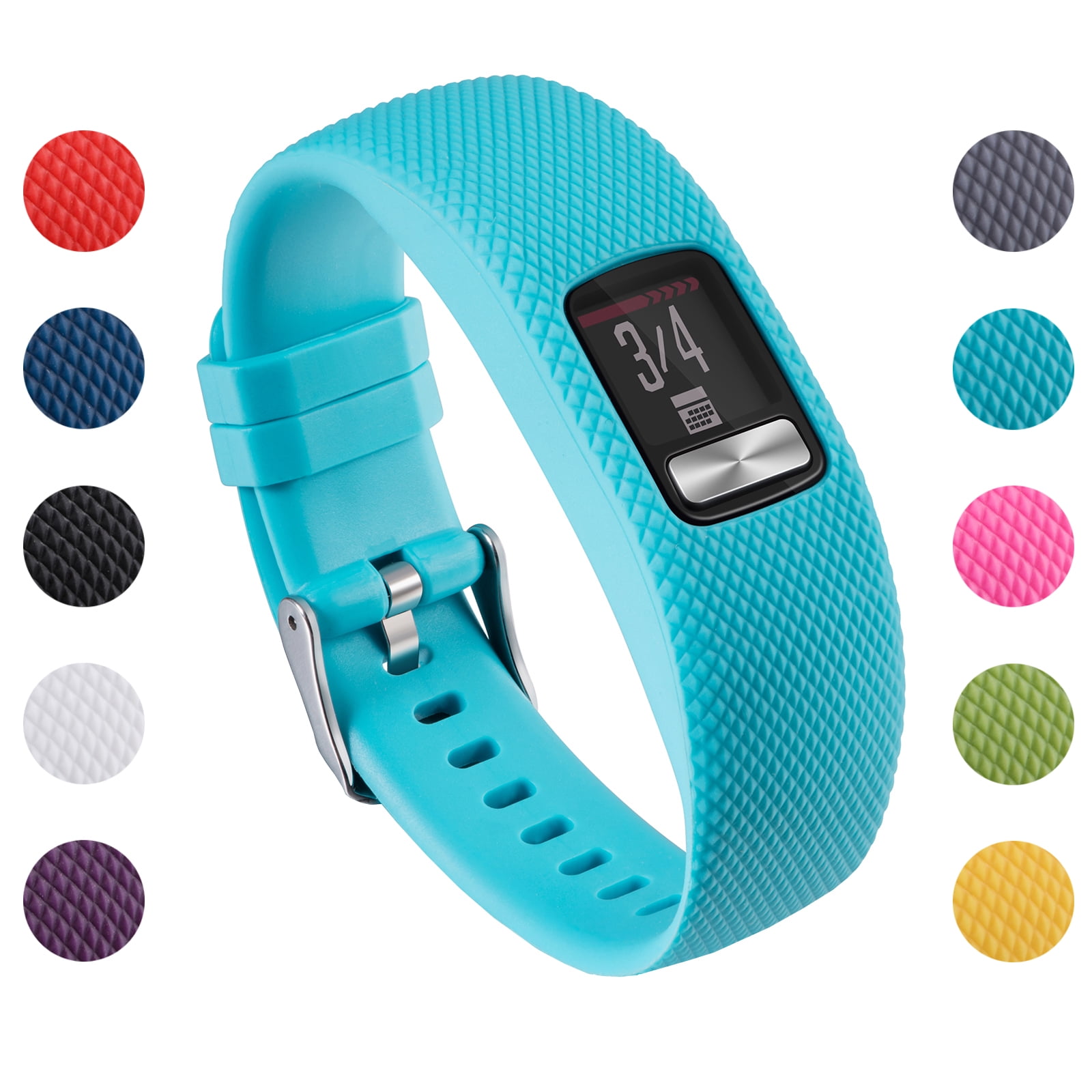 StrapsCo Silicone Rubber Watch Band Strap Compatible with Garmin Vivofit 4 - | Walmart Canada