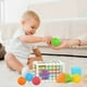 thumbnail image 1 of Juguete clasificador de formas de arcoíris para bebés | Actividad de motricidad fina con cuerdas elásticas de colores | Juego de aprendizaje sensorial para niños pequeños | 9 bloques texturizados, 1 of 5