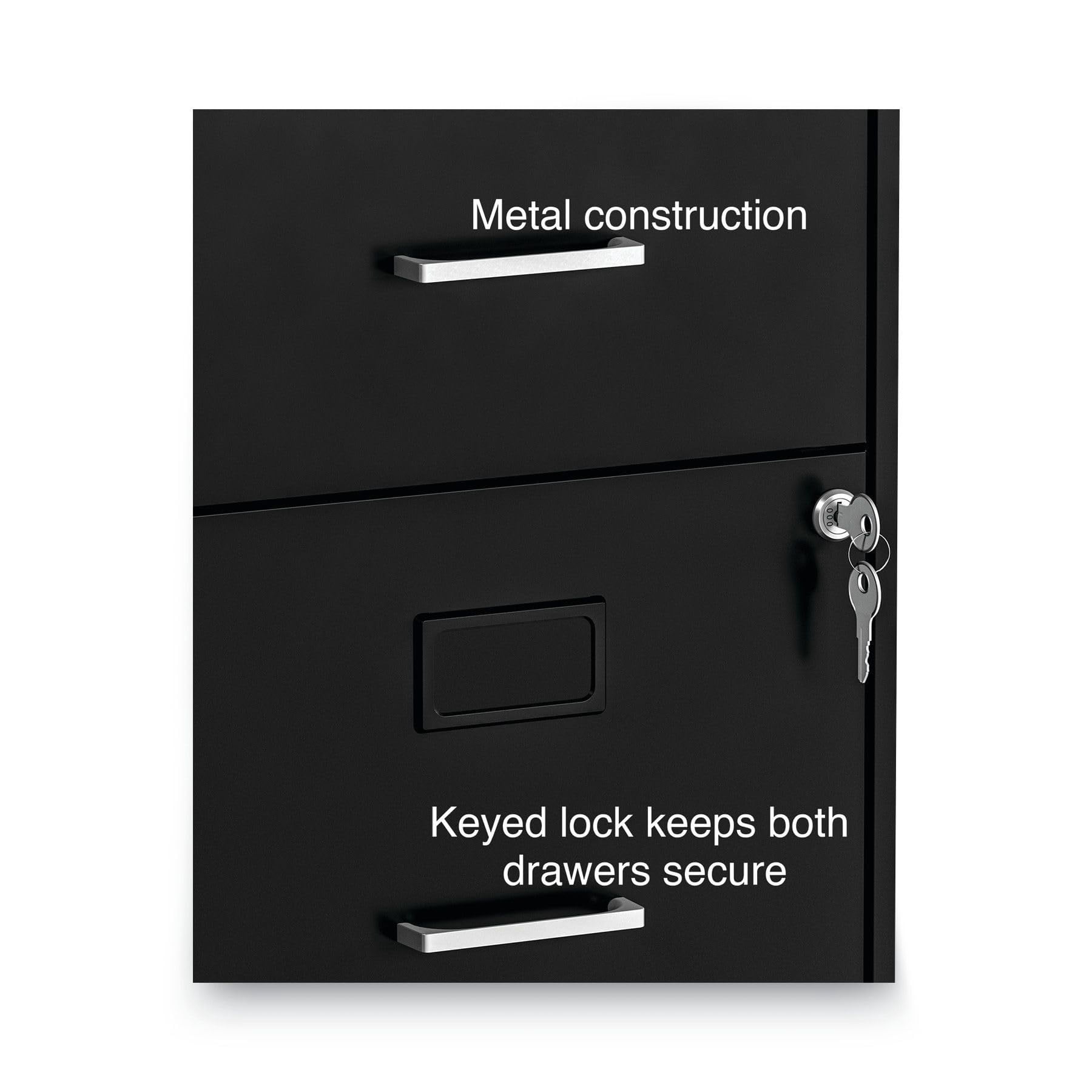 Alera Soho 2 File-Drawer Vertical Standard File Cabinet Letter Size Lockable 24.1"H x 14"W x 18"D