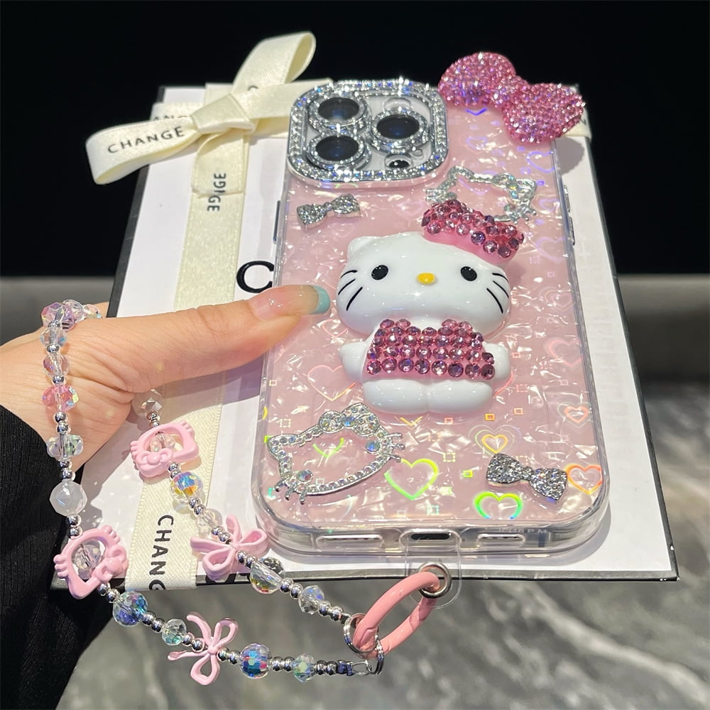 Fashion Sanrio Hello Kitty Phone Case for IPhone 12 13 14 15 16 Pro Max Plus Cute Cover