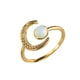 thumbnail image 1 of Qarigey Aberturas Anillo Zircon Luna En forma de joyería Hombre Color Compromiso Encanto Romántico Dedo Estrella Apertura Metal Regalo de lujo Ropa, zapatos y accesorios Miscelánea Trigo Oro Qarigey AP015202-03, 1 of 6