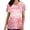 Pink-2, variant on Scrubs for Women V Neck Short Sleeve Heart Printed Nursing Uniform Valentines Day Nursing Tops with Pockets