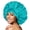 Aqua Blue, variant on Tie Elastic Band Dressy Satin Bonnet, Black