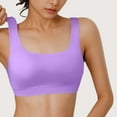 thumbnail image 2 of ZJXFGS Clearance High Impact Sports Bras for Women Racerback Running Bra Sports Bras For Women Yoga Top Wireless Camisole Purple M, 2 of 9