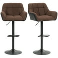 thumbnail image 1 of HOMCOM Tabourets de Bar Réglables, Ensemble de 2, Tabourets de Bar Pivotants Capitonnés en Tissu, 1 of 10