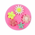 thumbnail image 2 of 1pc Grade Silicone Molds Fondant Molds For Cake Decoration Chocolate Mold Flower Pink 64.5x8.5mm, 2 of 4