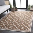 thumbnail image 3 of SAFAVIEH Beach House Wendy Geometric Indoor/Outdoor Area Rug, Brown/Ivory, 4' x 6', 3 of 16
