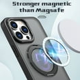 thumbnail image 2 of For iPhone 12 Pro Max Case Magnetic, Compatible with Magsafe Matte Back Cover Rotating Kickstand Bumper Rugged Phone Case Cover for Apple iPhone 12 Pro Max, Black, 2 of 6