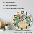 thumbnail image 2 of 10 Inch Sunflower Queen Fox Round Wall Clock Silent Non Ticking Wall Clocks Battery Operated for Home Office School Decor, 2 of 5