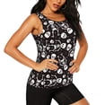 thumbnail image 2 of Balery Skeleton Camiseta sin mangas estampada ligera para mujer, tops de entrenamiento sin mangas, camisetas de yoga transpirables de secado rápido.-X-Large, 2 of 7