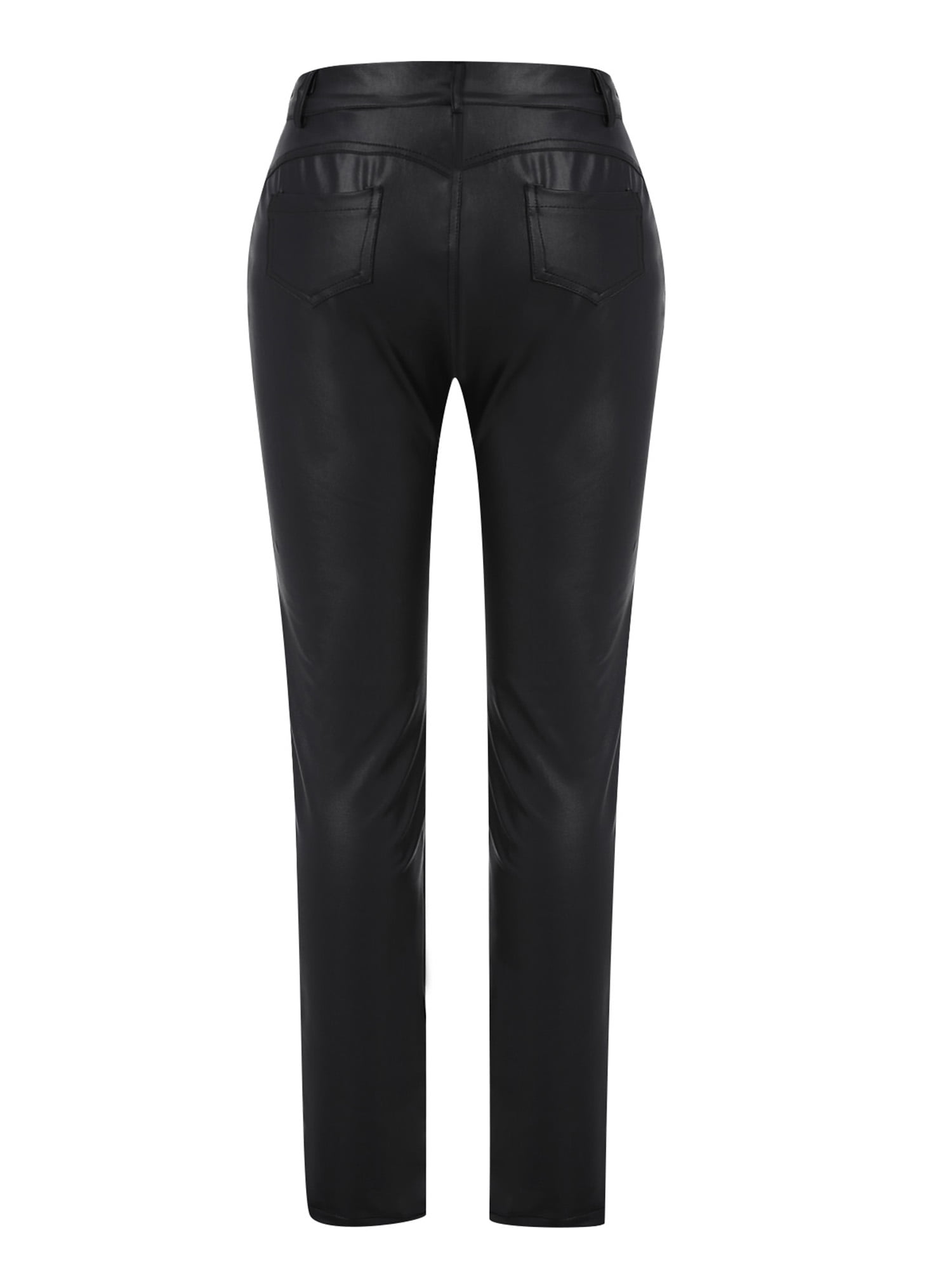 Mguotp Plus Size Leather Pants for Women High Waist Tummy Control Skinny Leggings  Trousers Sexy Slim Fit Joggers with Pockets, Black, Small : :  Clothing, Shoes & Accessories