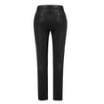 thumbnail image 5 of Women Stretchy Faux PU Leather Pants High Waist Skinny Leggings Elastic Ladies Plus Size Trousers, 5 of 7