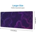 thumbnail image 3 of Purple Topographic Map Mouse Pad Large XL Geographic Contour Gaming Mousepad Extended Long Keyboard Desk Mat with Non-Slip Rubber Base for Office Laptop Computer 31.5x11.8, 3 of 6