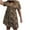Brown, variant on Nmnitkp Summer Dresses for Women 2025 Fashion Casual Comfort floral dress Short Sleeve V-Neck Dress