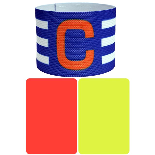 Tarjeta de brazalete de capitán, juego de fútbol y árbitro, color brillante para árbitro