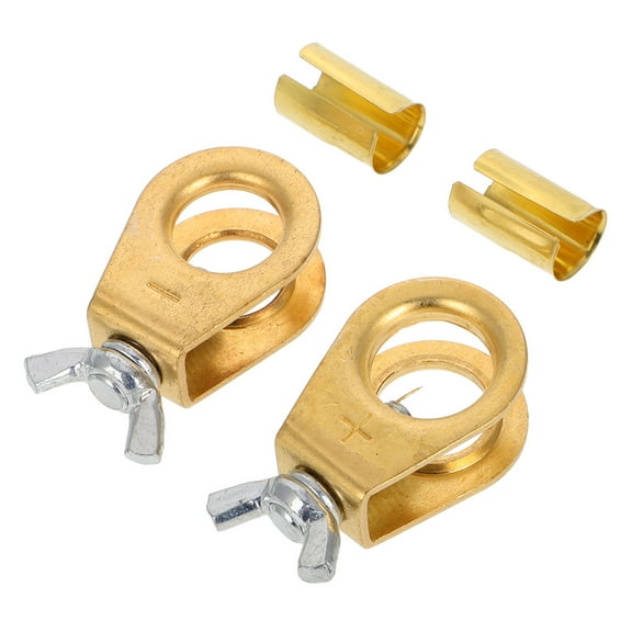 WORGEOUS 1 Pair Car Battery Terminal Connector Clamps Copper Auto Battery Cable Ends Connector Top Post Battery Terminals Set Car Accessories for SUV Truck