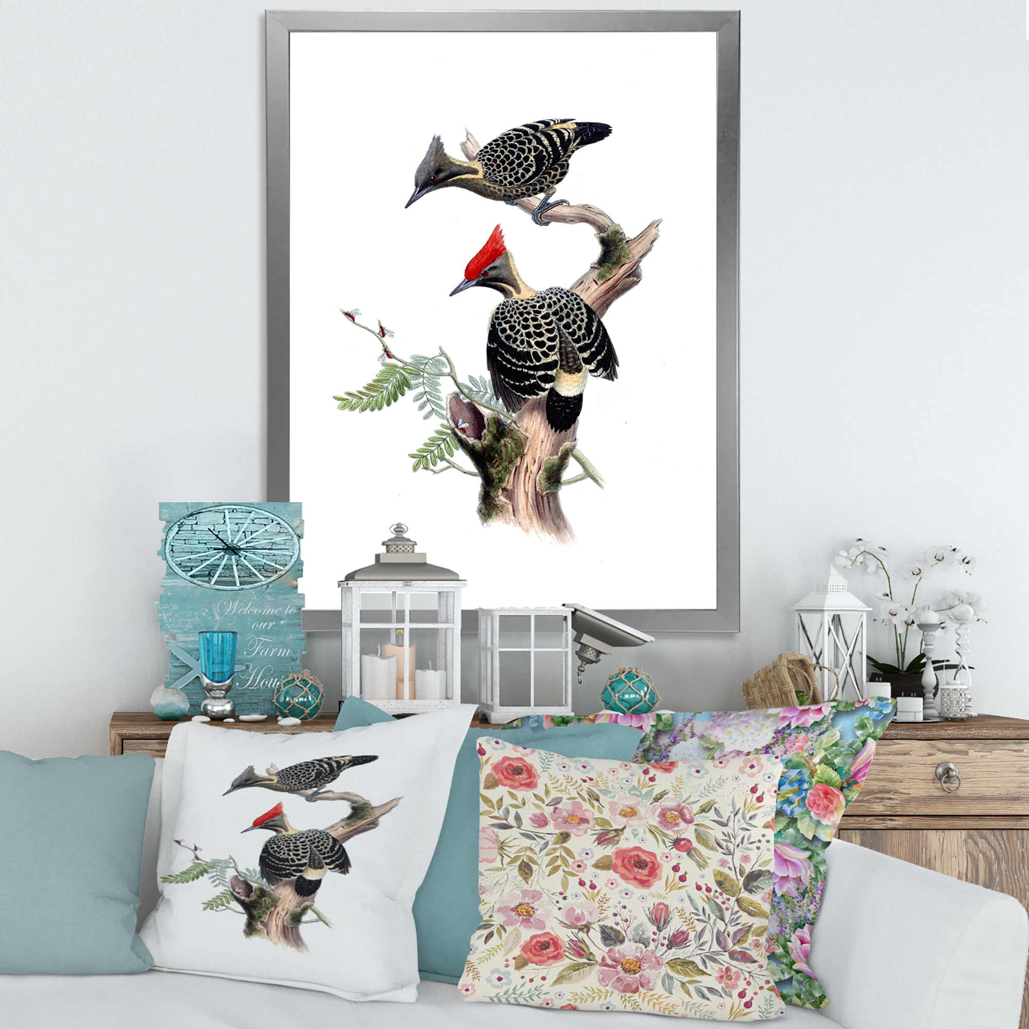 Designart 'Ancient Birds In The Wild VI' Traditional Framed Art Print