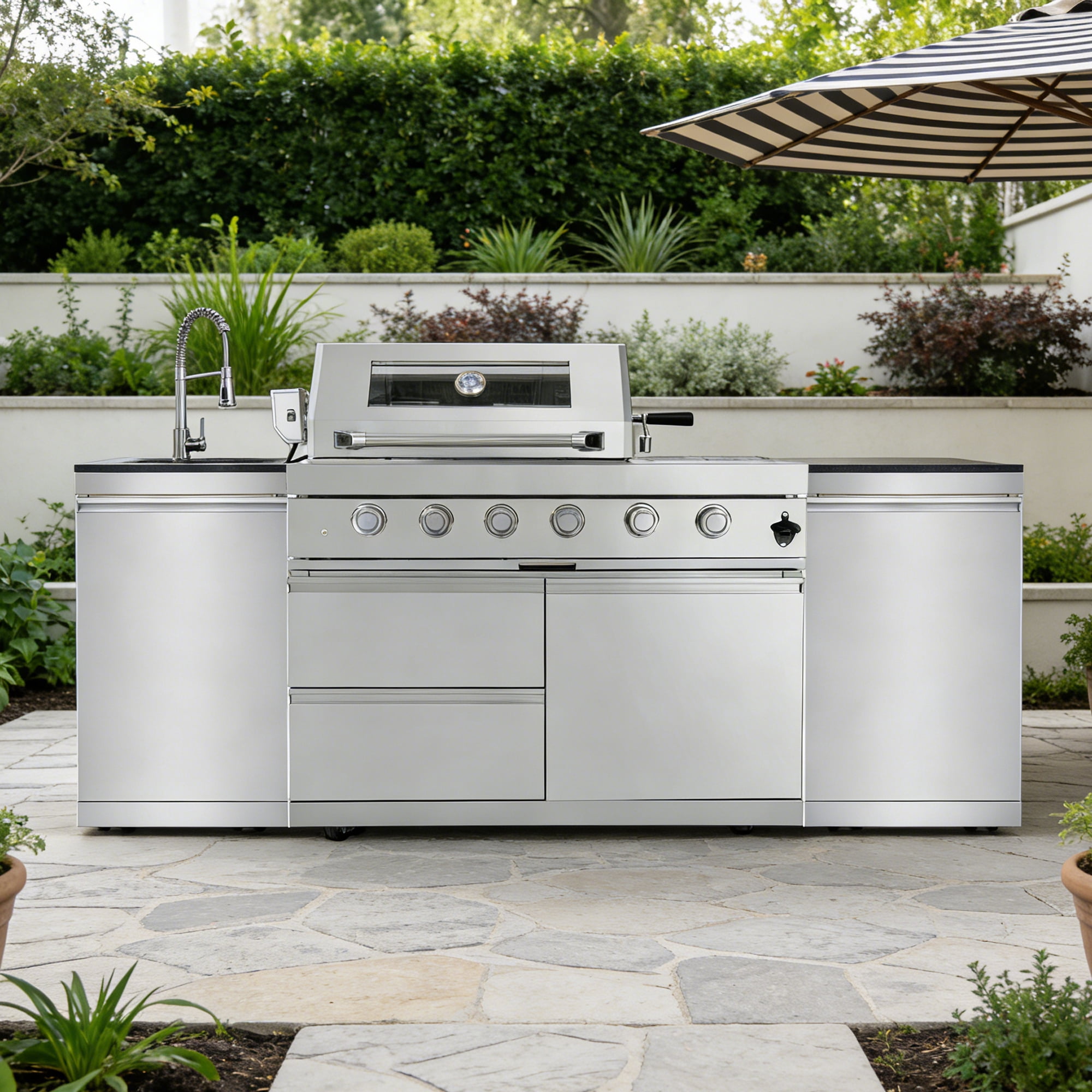46-Inch 4-Burner 72000 BTU Deluxe Stainless Steel Gas Outdoor