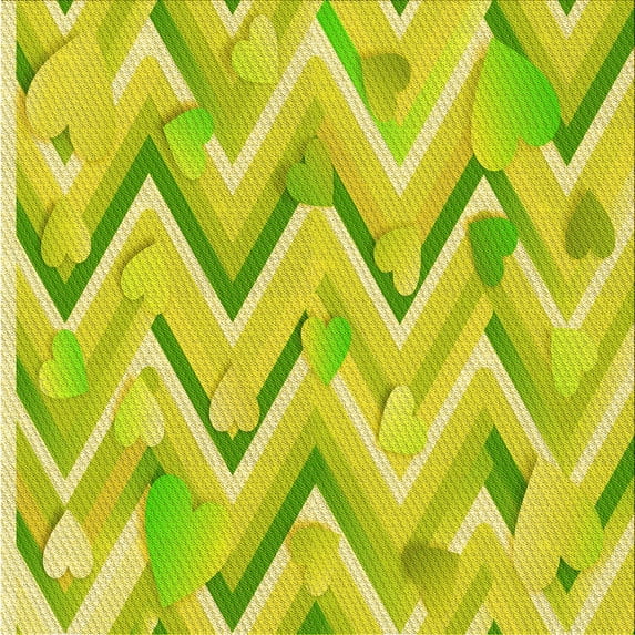 Ahgly Company Indoor Square Patterned Pistachio Green Area Rugs, 8' Square