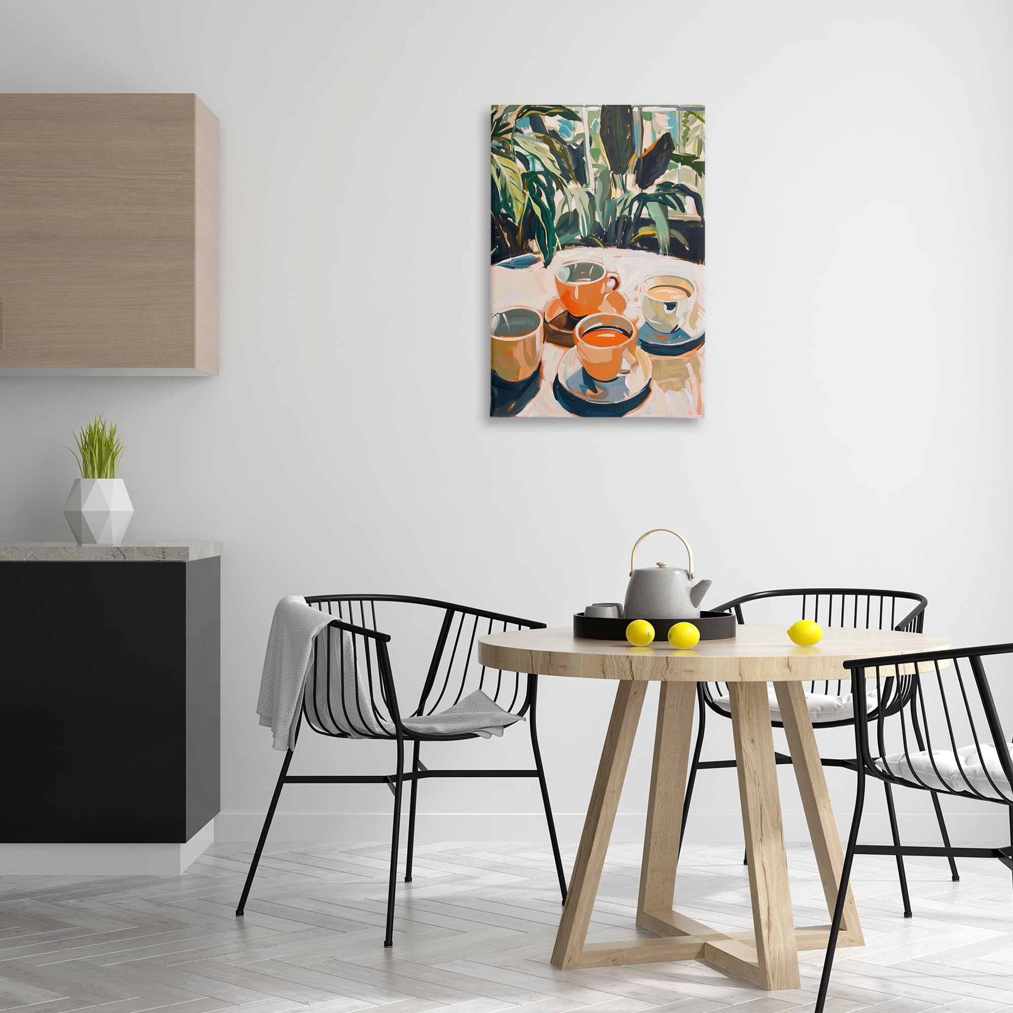 Stupell Industries Coffee Time Among Plants Food & Beverage Painting Wrapped Canvas Art Print Wall Art, 20 x 30