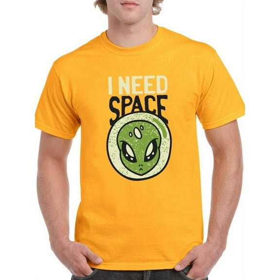 I Need Space, Alien Drawing Men T-Shirt, Male Medium