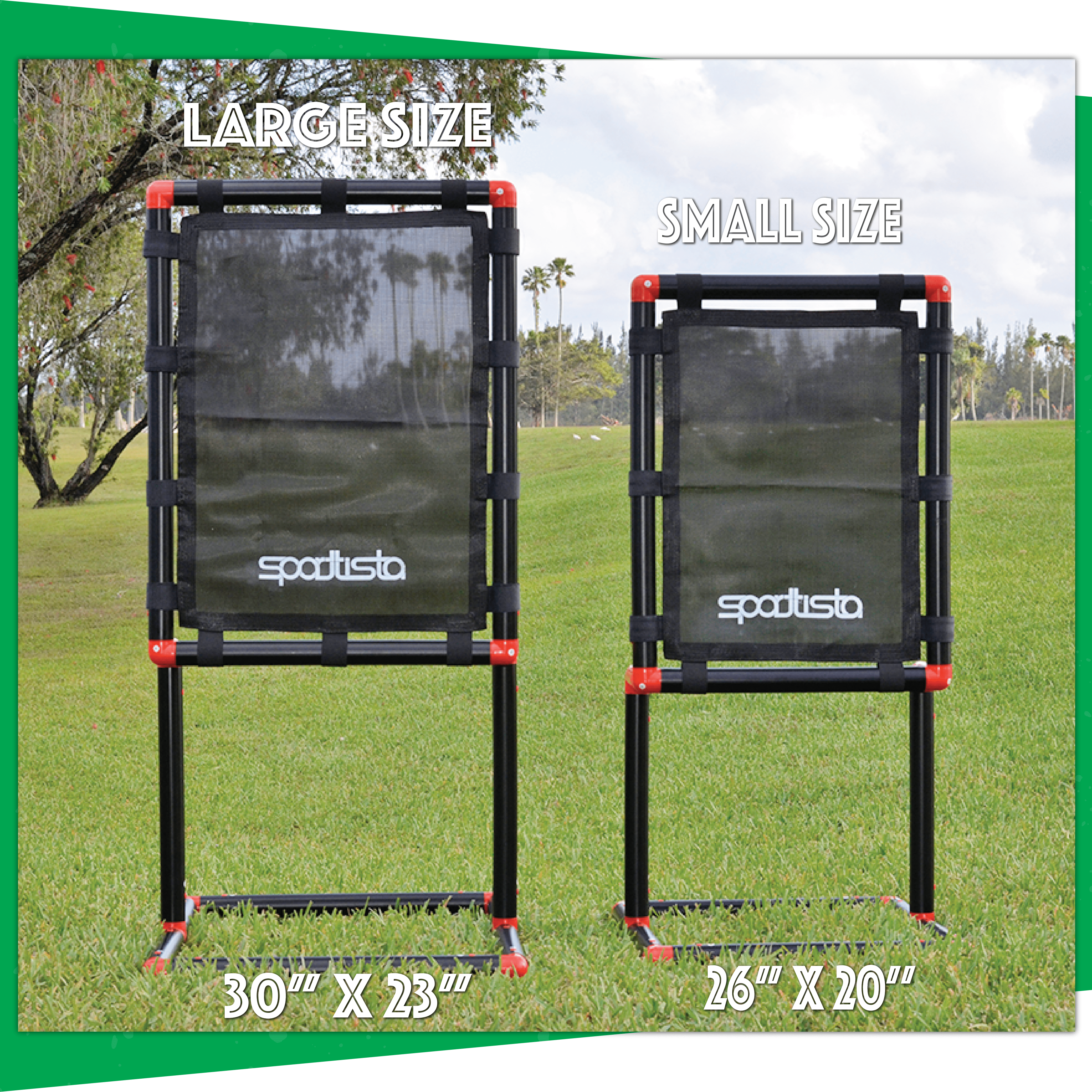 SPORTTISTA Baseball Strike Zone Target, Compatible with Wiffle Ball and Blitzball, Stable and Lock-in Connections with Strong Fabric Target (Large 30" x 23")