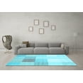 thumbnail image 3 of Ahgly Company Indoor Rectangle Abstract Light Blue Contemporary Area Rugs, 2' x 3', 3 of 4