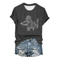 thumbnail image 2 of Sixuan Halloween Shirts for Women, Tshirts Womens Fall Fashion 2024 Plus Size Tops, Women'S Skeleton Crew Neck Print T Shirt, 2 of 4