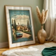 thumbnail image 5 of Capturing Toscana's Beauty: Vintage Retro Travel Art - Tuscany Italy Illustration Travel Poster Vintage Architecture Scenic Landscape Car Rural Oak Framed Wall Art Print 5 x 7 inches, 5 of 59