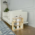 thumbnail image 2 of Ada Home Decor Furniture Oak 2 Tier Stacy Modern Side Table, 2 of 5