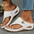 thumbnail image 2 of IUJSOY Flip Flops for Women Wedge Sandals Comfort Slides Platform Slip on Shoes Slide Sandals, 2 of 5