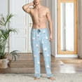 thumbnail image 2 of Logiee Goose White Flowers Print Pajama Pants for Men,Men’s Pajama Bottoms,Mens PJ Pants with Pockets & Button Fly-Small, 2 of 6