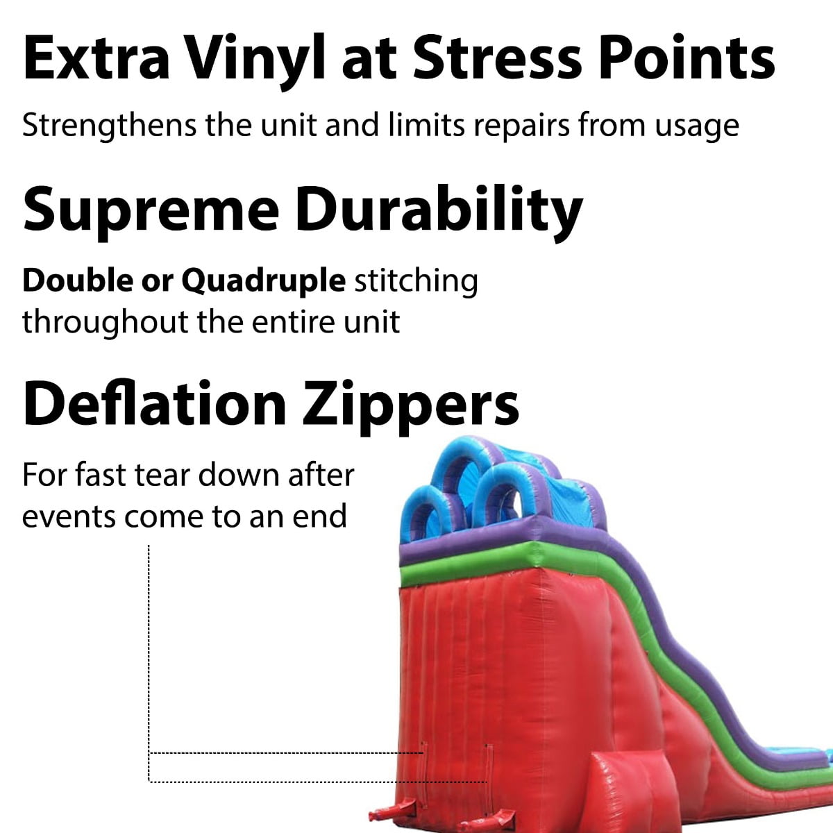 TentandTable Commercial Inflatable Water Slide, Retro Rainbow Dual Lane with Blower, 24 ft
