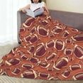 thumbnail image 6 of Bingfone American Football1 Print Flannel Fleece Blanket Throw Blanket for Bed,Sofa,Couch,Travel,Camping(50"x40" ), 6 of 8