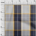 thumbnail image 1 of oneOone Cotton Jersey Dark Navy Blue Fabric Madras Check Quilting Supplies Print Sewing Fabric By The Yard 58 Inch Wide, 1 of 4