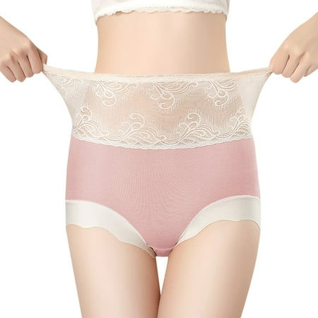 

Women Panties Pack Cotton Womens Underwear High Women High Waist Belly Lace Seamless Lift Breathable Triangle Cotton Briefs Underwear for Women High Waist High Cut