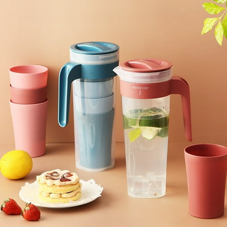 

GROFRY 1 Set 1000ml Cold Water Pot Large Capacity Safe Healthy Plastic Water Pot Cold Water Bottle for Home