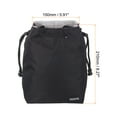 thumbnail image 2 of Unique Bargains Soft Drawstring Lens Case Lens Pouch Bag w Cotton Pad Black 150x100x210mm, 2 of 5