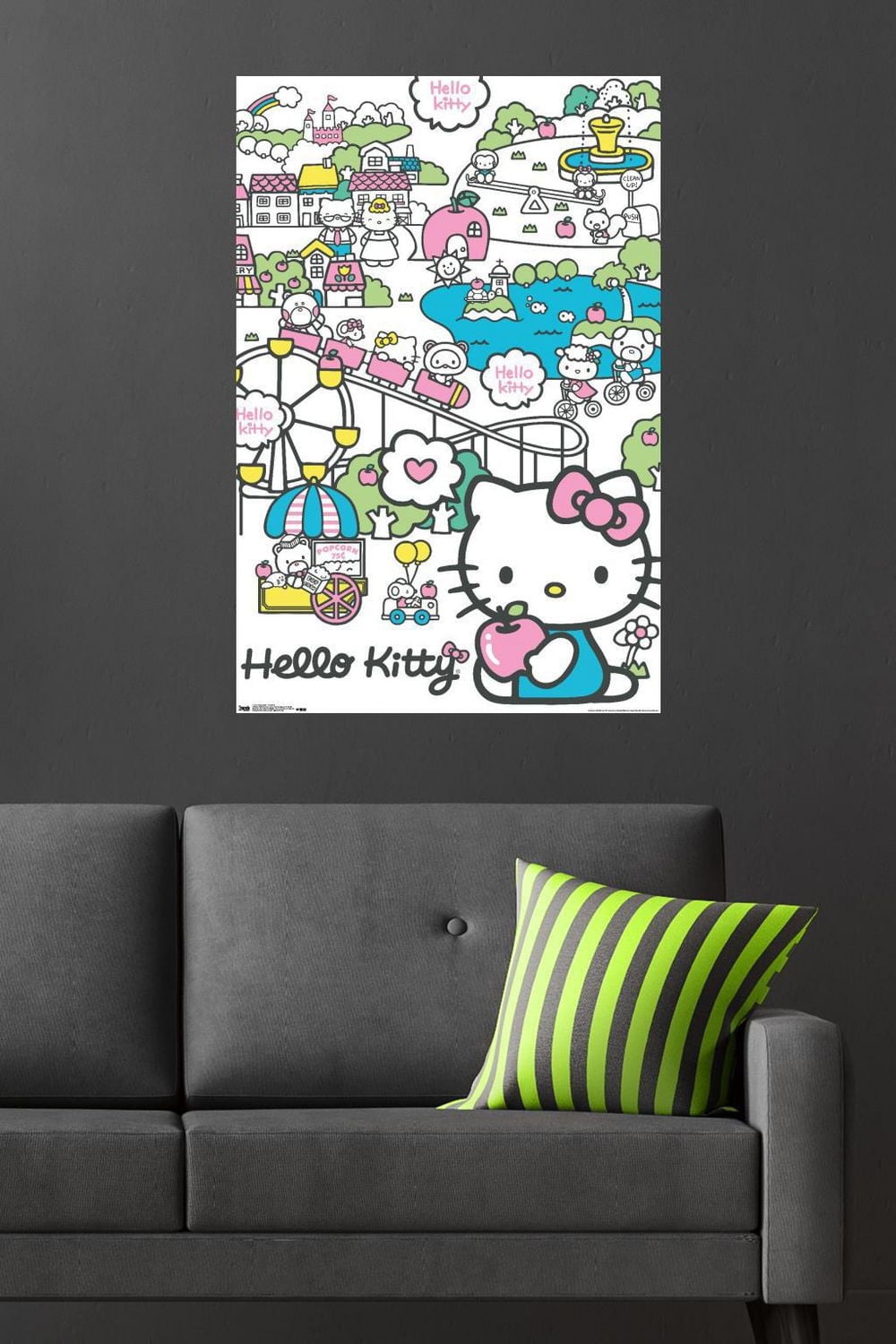 Hello Kitty: 19 Amusement Park - Carnival Wall Poster, 22.375" x 34"