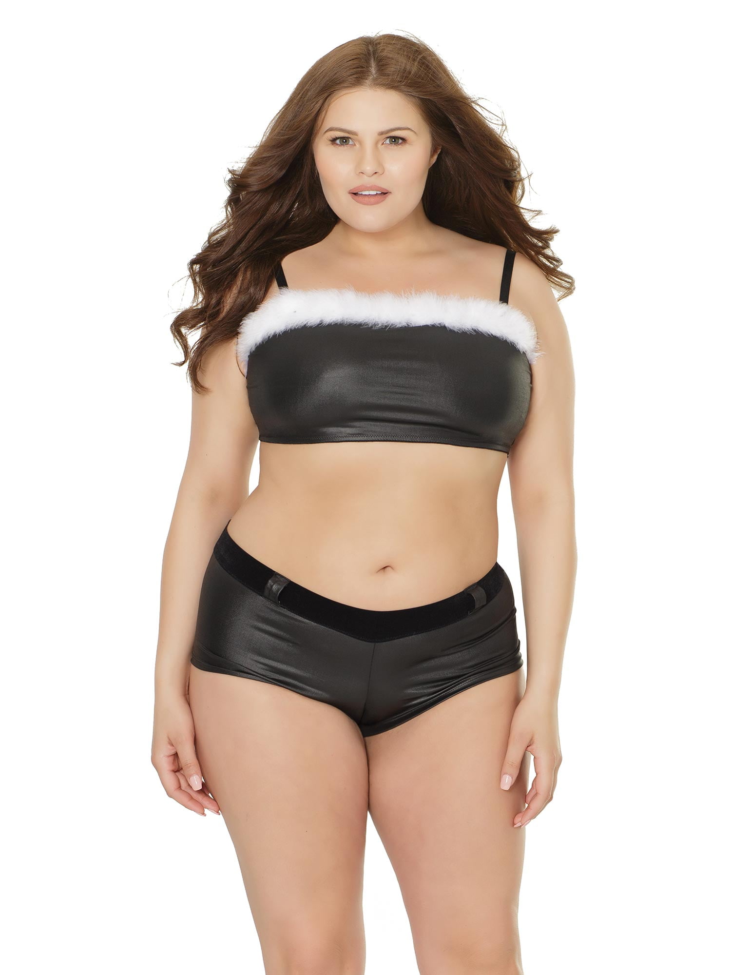 Coquette Plus Size High Waist Wet Look Booty Short Panty Exotic Apparel Women Coquette Plus Size High Waist Wet Look Booty Short Panty Exotic Apparel Women