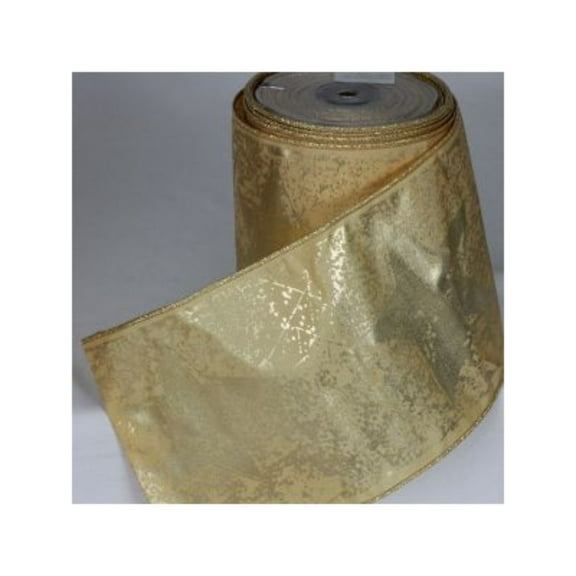 The Ribbon People Metallic Gold Glittered Bundled Ribbon 6mm x 20 Yards