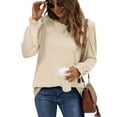 thumbnail image 6 of UVN Long Sleeve Shirts for Women Blouse Casual Puff Sleeve Crewneck Fall Shirt Tunic Tops, 6 of 9