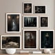 thumbnail image 3 of Impresiones de póster de arte de la Academia oscura para galería, decoración de sala de estar, Cráneo gótico, Casa Encantada, fantasma, novia, pintura en lienzo, arte de pared, 3 of 4