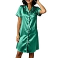 thumbnail image 4 of Gytharion Homewear Nightshirt for Women Lapel Button Down Sleepshirt Casual Short Sleeve Nightgown, 4 of 7