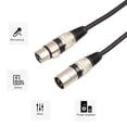thumbnail image 4 of 10x Cables de lámpara de escenario Dmx de XLR Cable de micrófono para amplificadores de auriculares, luces de escenario CUTICAT Cable XLR macho a hembra, 4 of 8