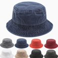 thumbnail image 3 of Typpkmm 2025 Nuevo Sombrero De Pescador Vintage Denim Sombreros De Cubo Al Aire Libre Hombres Mujeres Lavado AlgodóN Sombrero De Panamá Moda Hip Hop, 3 of 7