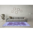 thumbnail image 3 of Ahgly Company Machine Washable Indoor Rectangle Oriental Blue Traditional Area Rugs, 5' x 7', 3 of 4