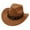 Khaki, variant on Celivon Western Cowboy Hat Jazz Bowler Hat With Decoration Ethnic Style Hat