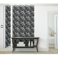 thumbnail image 5 of Ambesonne Retro Peel & Stick Wallpaper for Home, Dark Theme Flowers Pattern, 13"x100", Charcoal Grey and White, 5 of 5